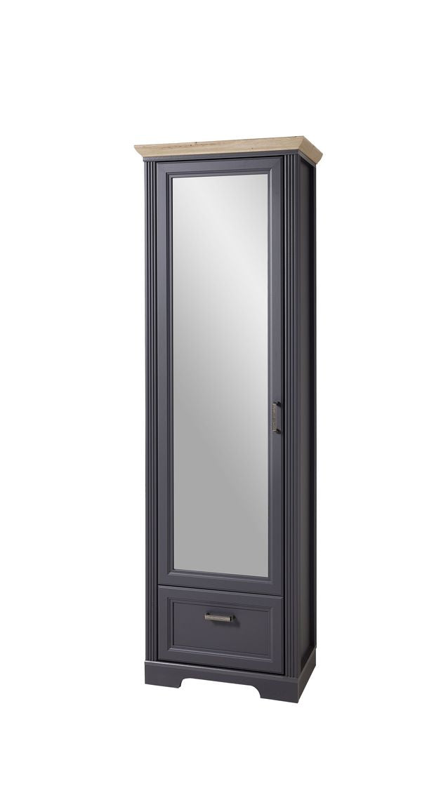 25180 JASMIN Garderobenschrank Graphit / Eiche