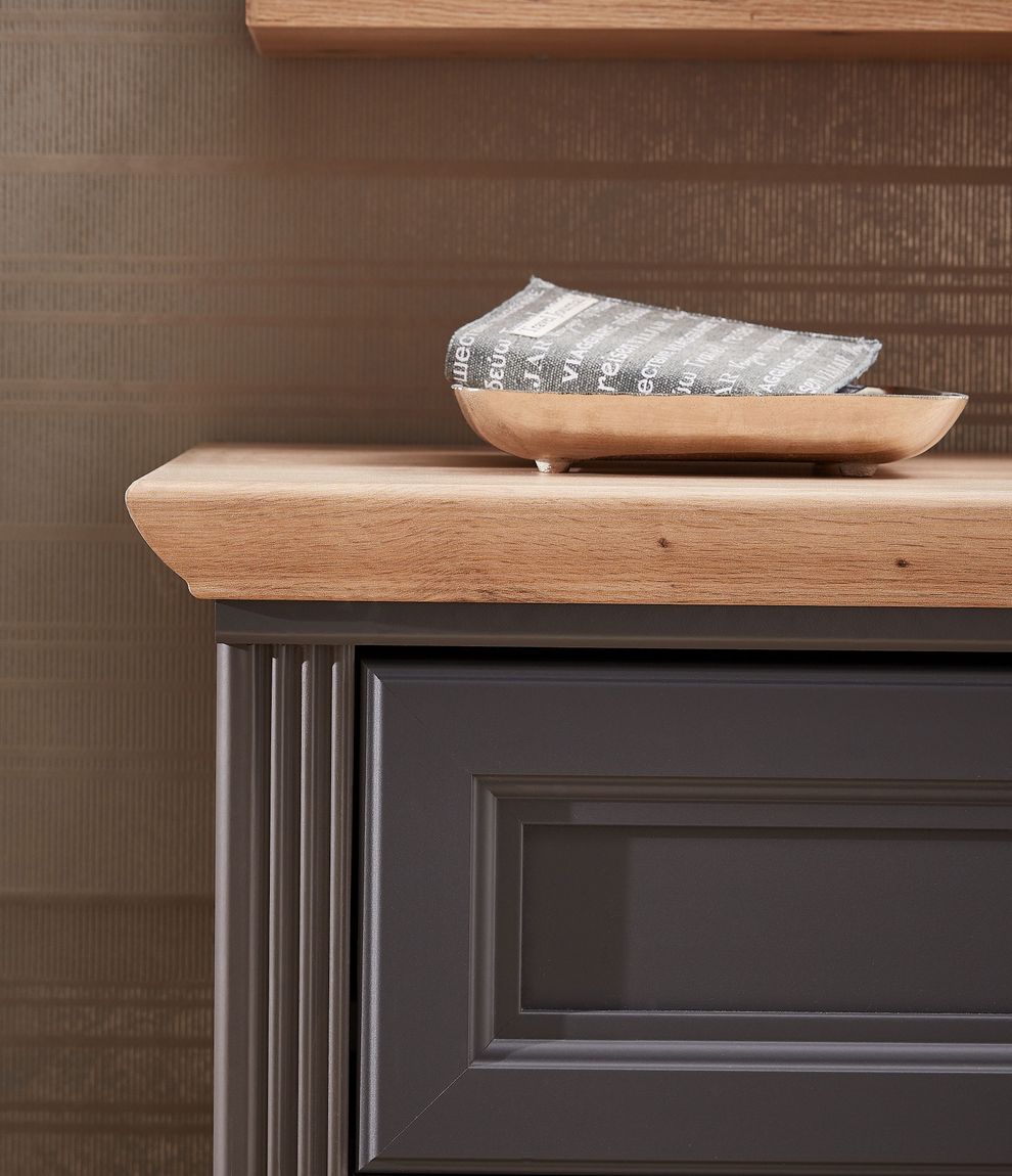 JASMIN Schuhschrank Graphit / Eiche