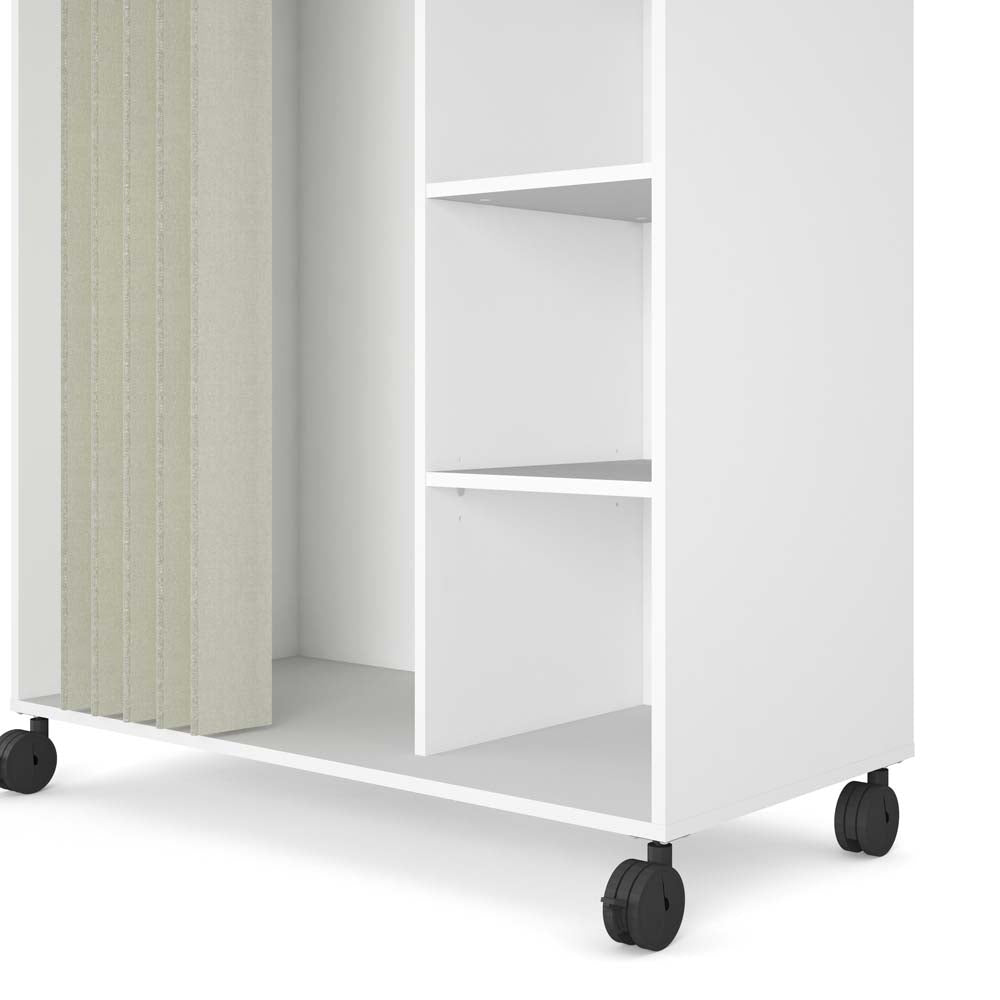 Kit Einsatz für Kleiderschrank Weiß Textil Beige hell