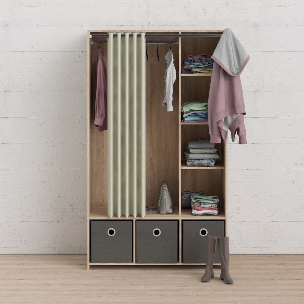 Kit Einsatz für Kleiderschrank Jackson Hickory Textil Beige hell