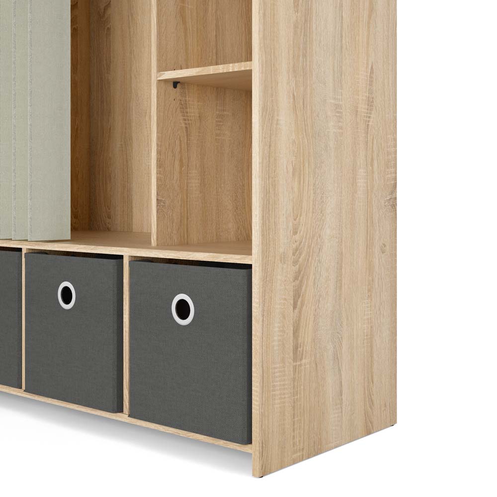 Kit Einsatz für Kleiderschrank Jackson Hickory Textil Beige hell