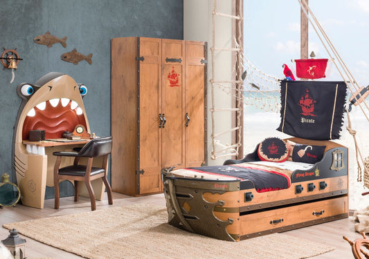 Cilek PIRATE 11 Kinderzimmer Set Komplettset Kinder Spielzimmer Piraten Braun