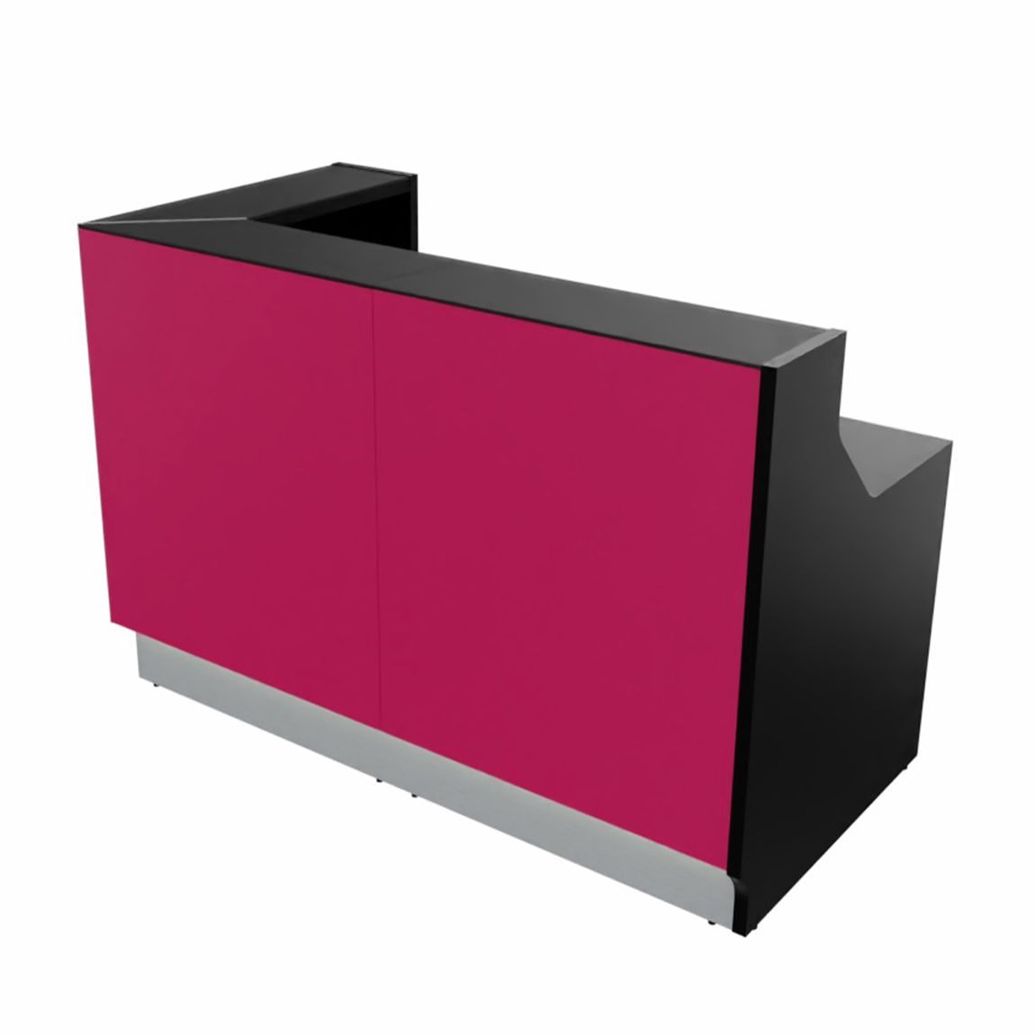 Linea 4 Empfangstheke, einseitig geschlossen, Pink / Größe und Korpus wählbar