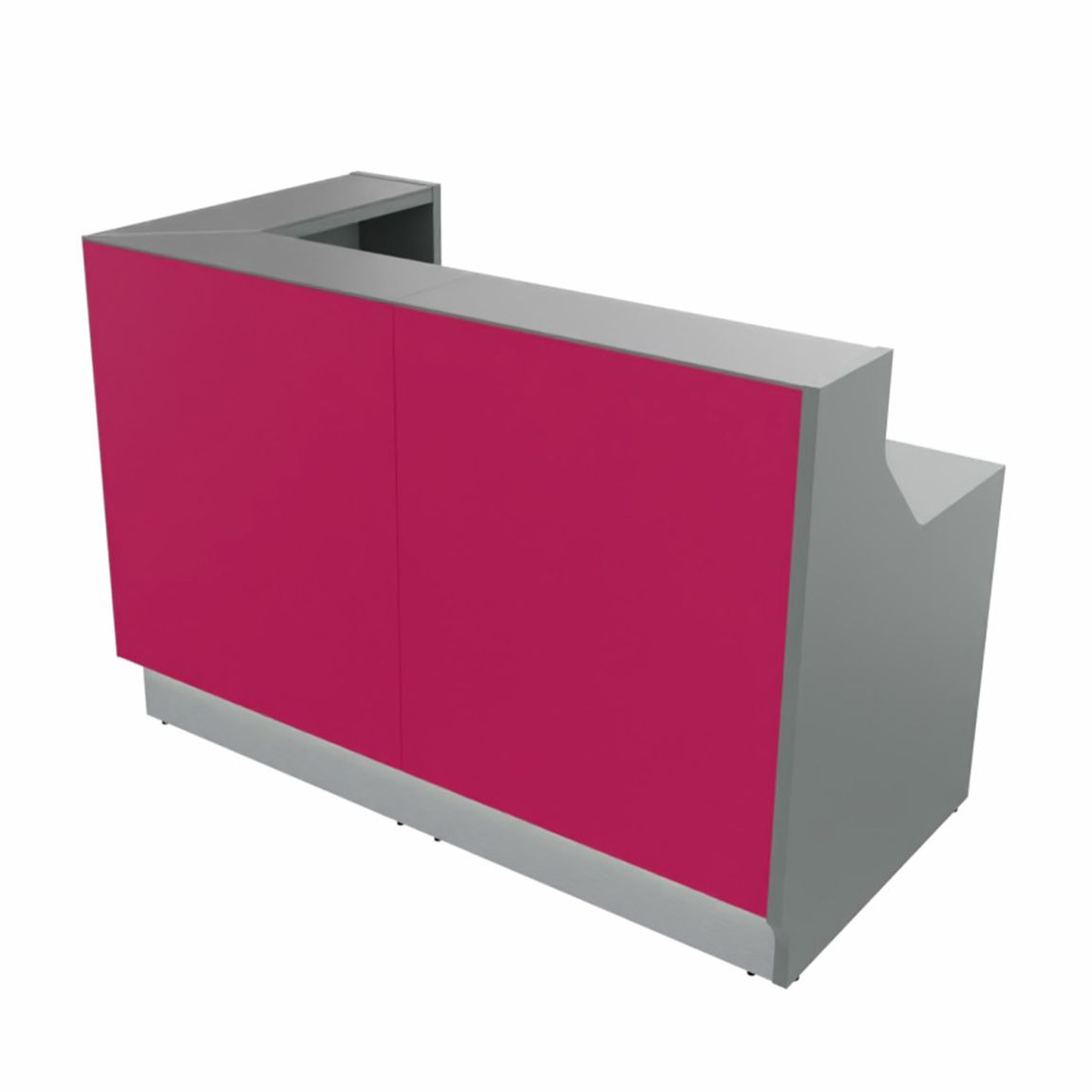 Linea 4 Empfangstheke, einseitig geschlossen, Pink / Größe und Korpus wählbar