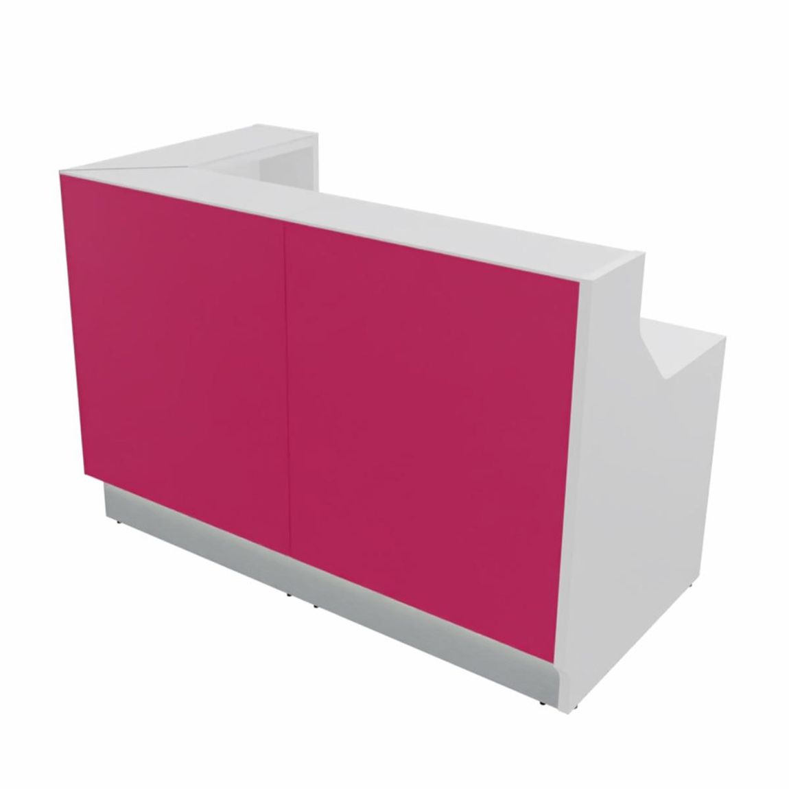 Linea 4 Empfangstheke, einseitig geschlossen, Pink / Größe und Korpus wählbar