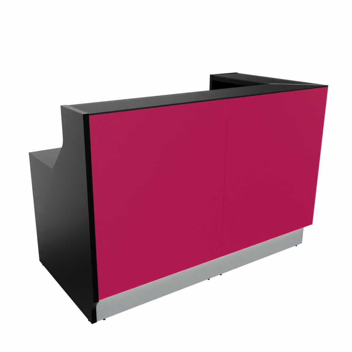 Linea 4 Empfangstheke, einseitig geschlossen, Pink / Größe und Korpus wählbar