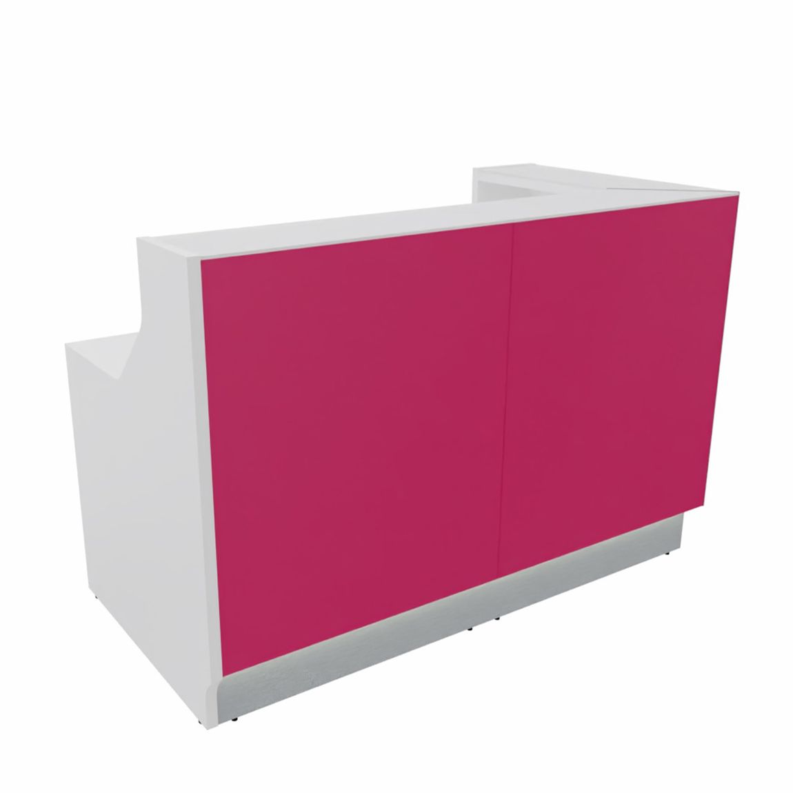 Linea 4 Empfangstheke, einseitig geschlossen, Pink / Größe und Korpus wählbar