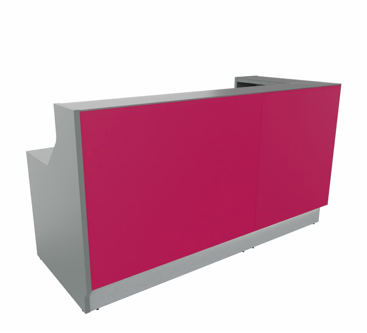 Linea 4 Empfangstheke, einseitig geschlossen, Pink / Größe und Korpus wählbar