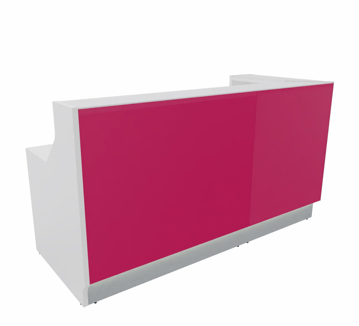 Linea 4 Empfangstheke, einseitig geschlossen, Pink / Größe und Korpus wählbar