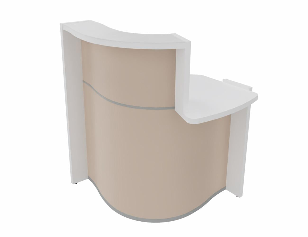 Wave 8 Empfangstheke gebogen 85,8x92,5 cm Beige Matt