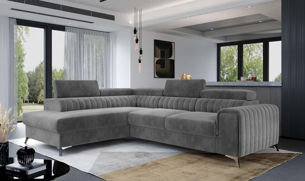 Laurence Ecksofa 278 x 205 cm Dunkelgrau (Webstoff - Paros)