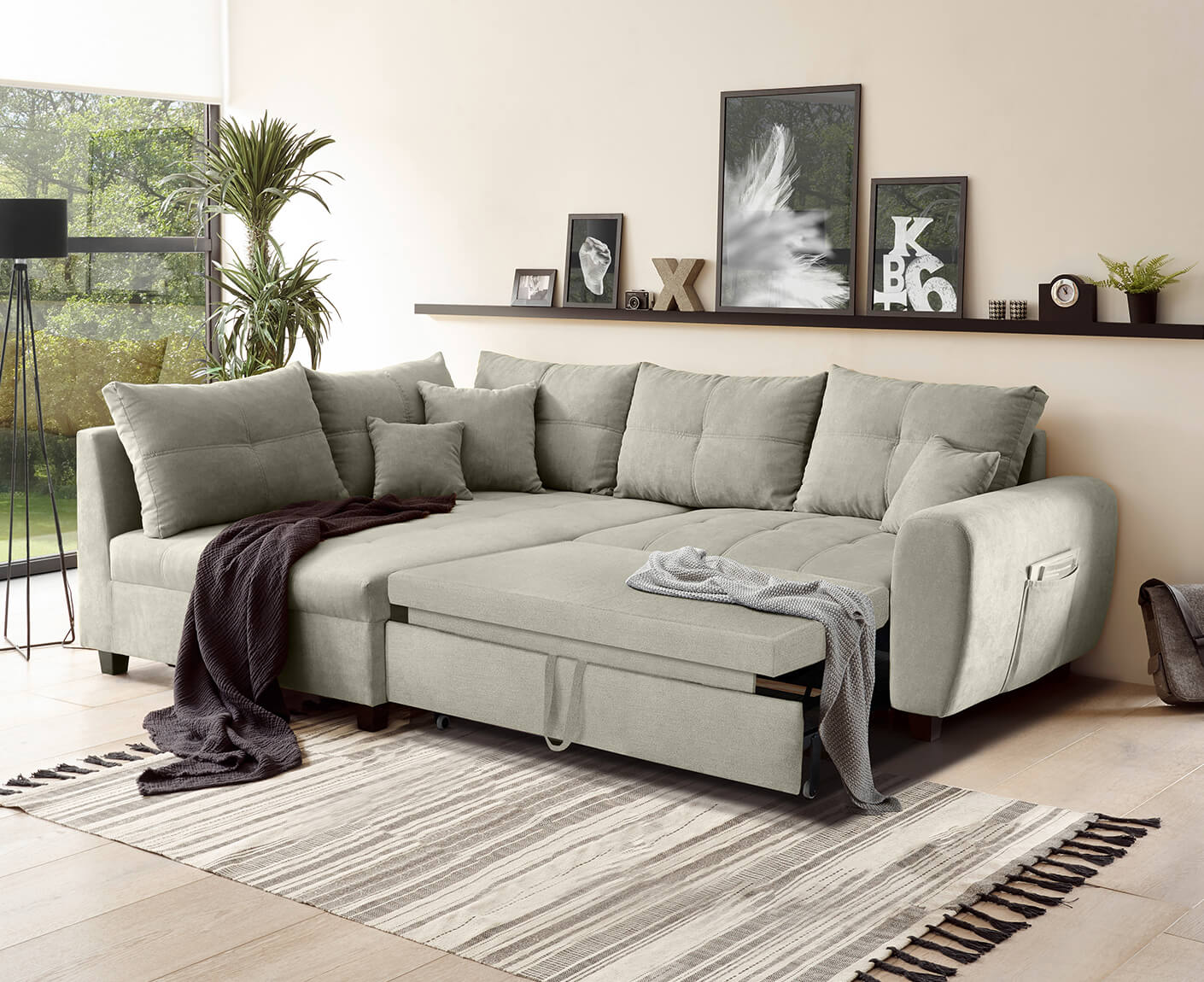 Lea Ecksofa 248 x 176 cm, mit Schlaffunktion
