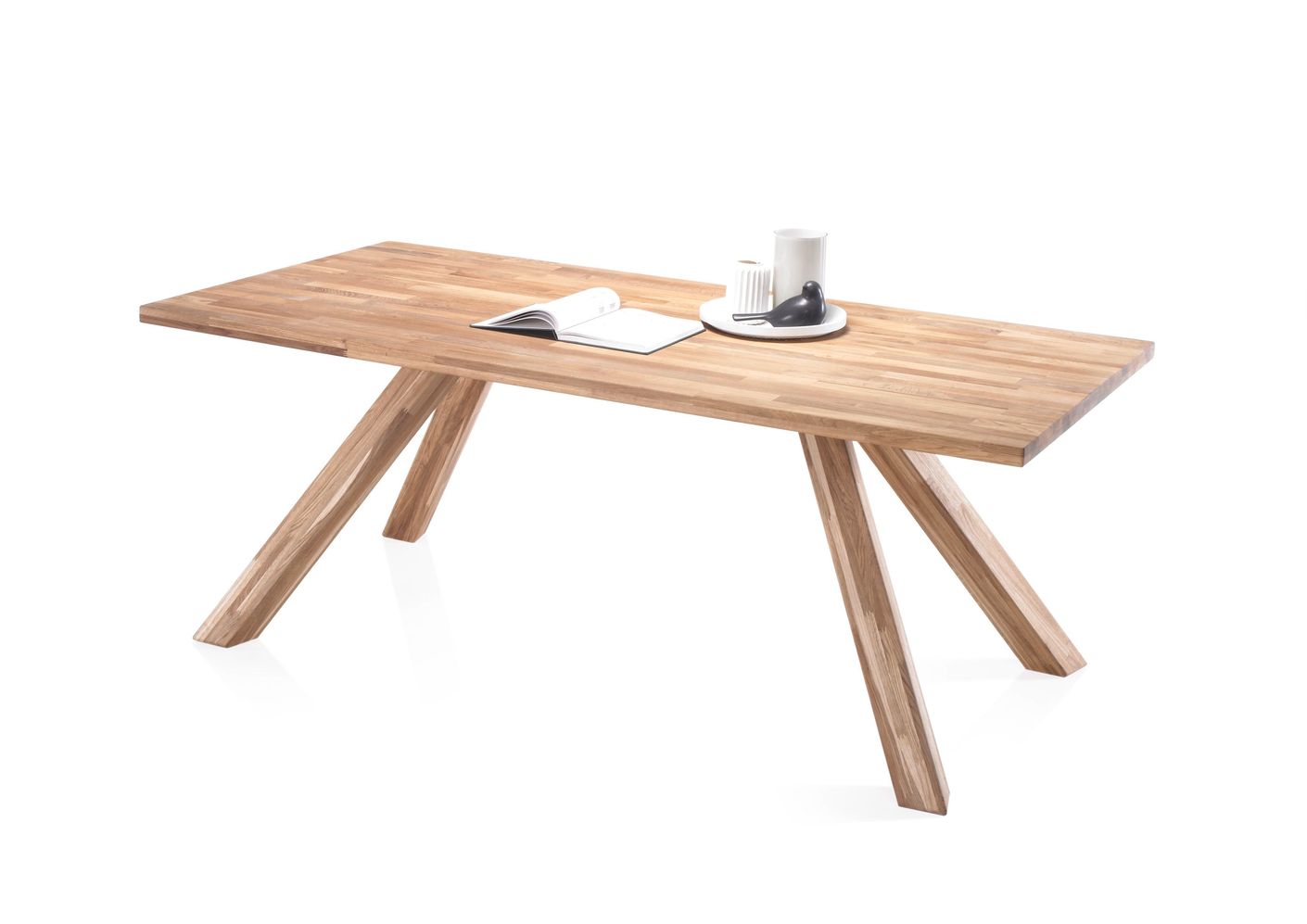 Esstisch 200 x 100 cm Eiche Massiv