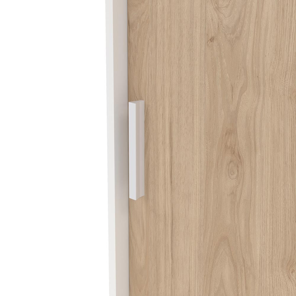 Line Kleiderschrank 2-türig Weiß Jackson Hickory