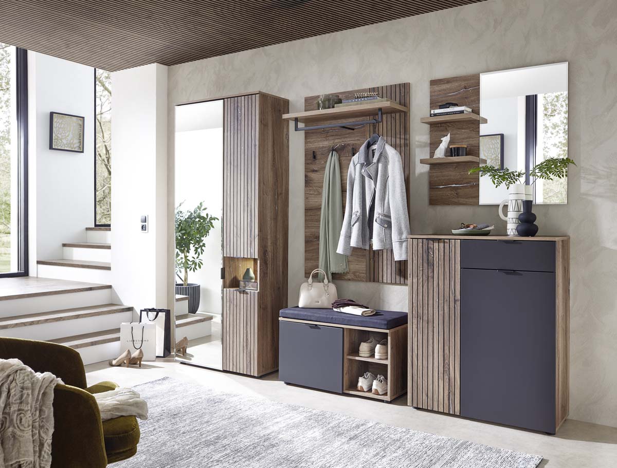 Linea Bank Flagstaff Eiche / Cosmos Grau