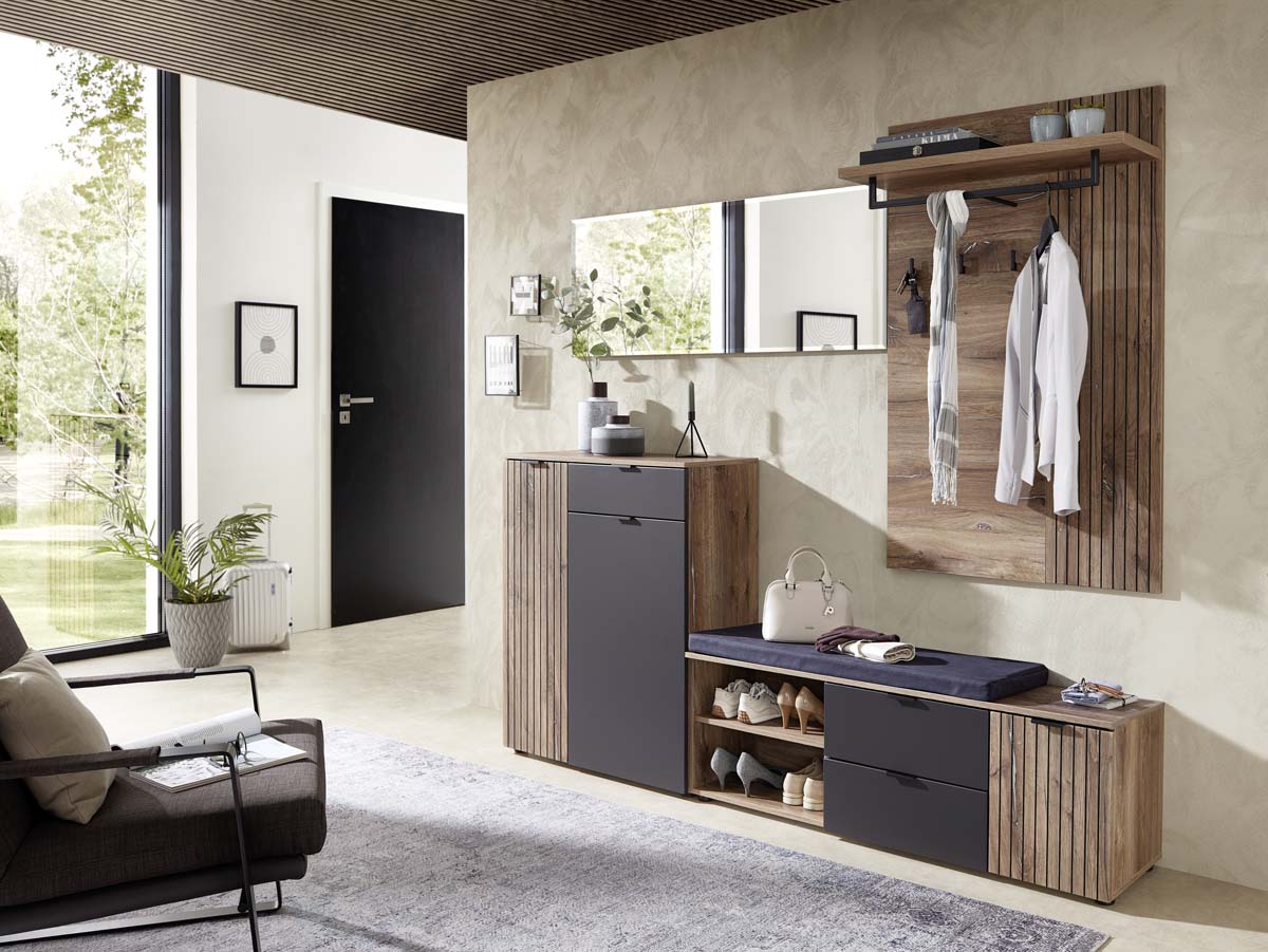 Linea Garderoben-Kombination 2 Flagstaff Eiche