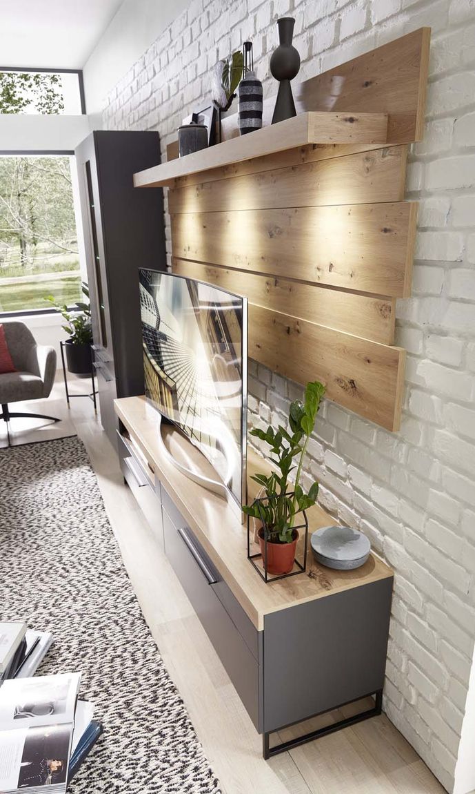 Loft-Two Wandpaneel inkl. LED-Beleuchtung Artisan Eiche