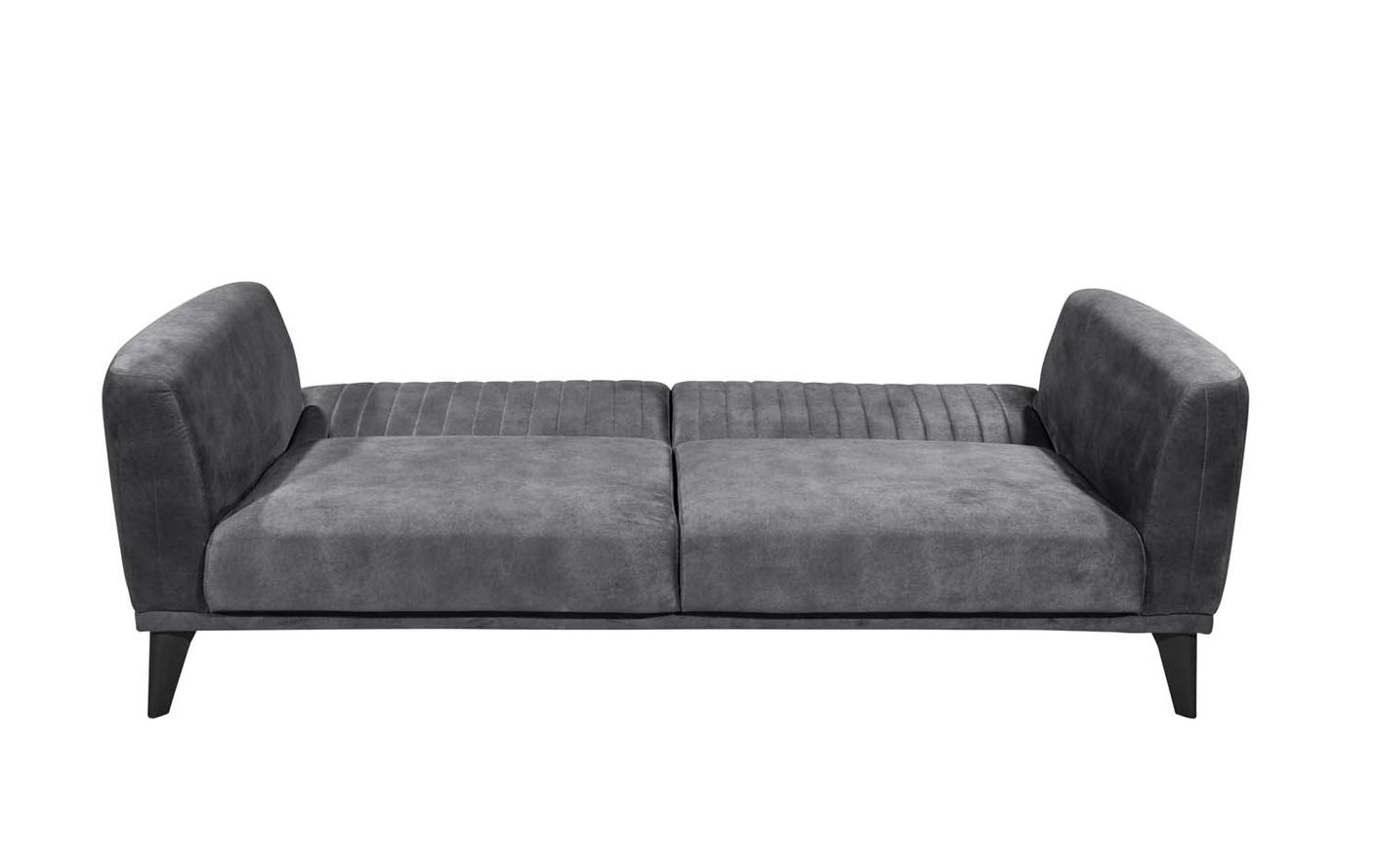 *Ausstellungsstück* Lofty Schlafsofa 3-Sitzer 235 x 95 cm Anthrazit/Silber