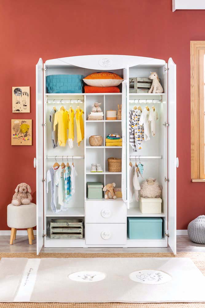 Cilek BABY COTTON Kleiderschrank 3-trg. Weiß