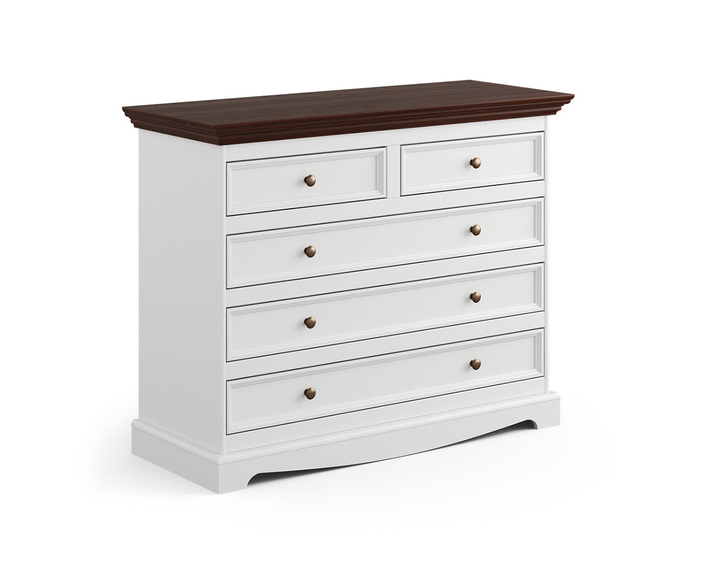 Belluno Elegante Kommode 112x88 cm Massivholz
