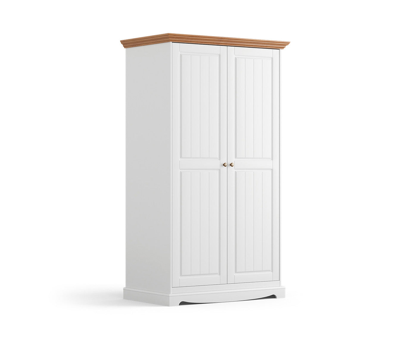 Belluno Elegante Kleiderschrank 2-türig Massivholz