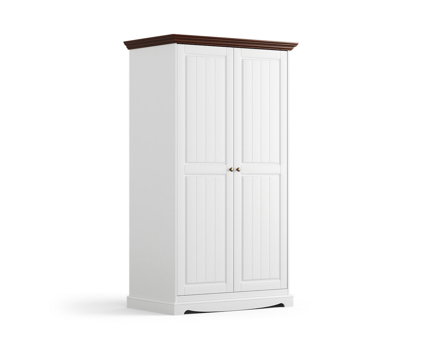 Belluno Elegante Kleiderschrank 2-türig Massivholz