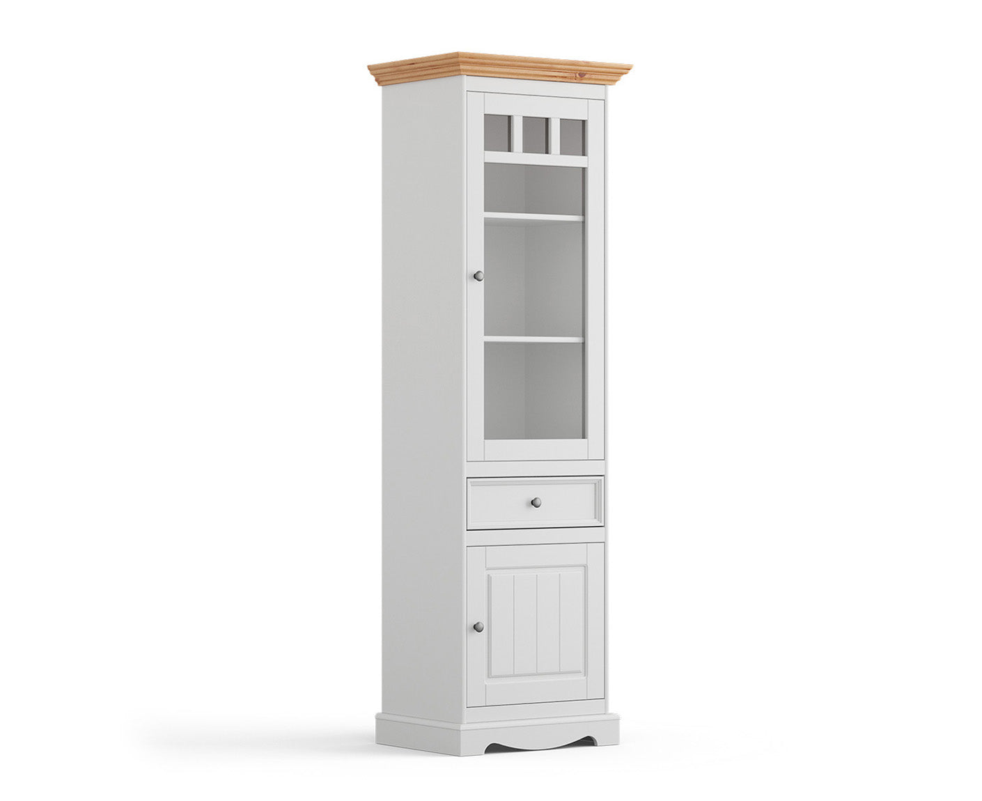 Belluno Elegante Wohnzimmerset 5-teilig Massivholz Weiß/Kiefer