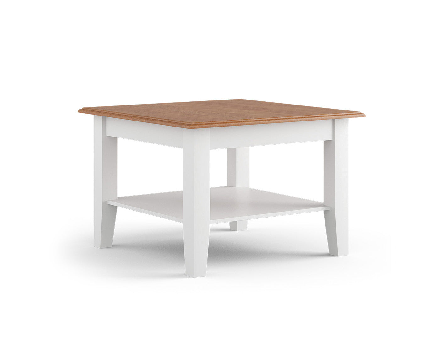 Belluno Elegante Couchtisch 70x70 cm Massivholz