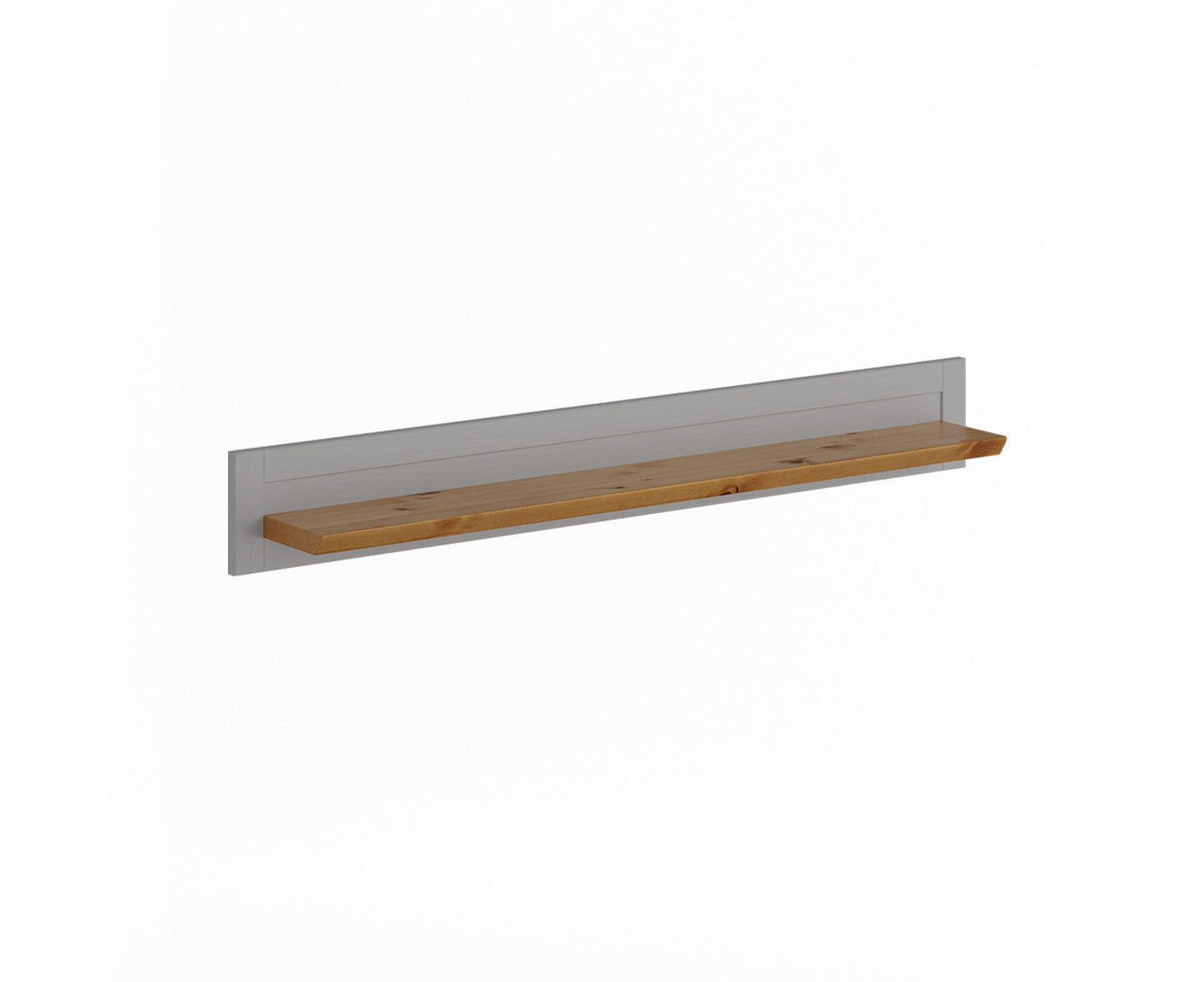Marone Elite Regal, Wandregal Bücherregal Massivholz Weiß / Grau