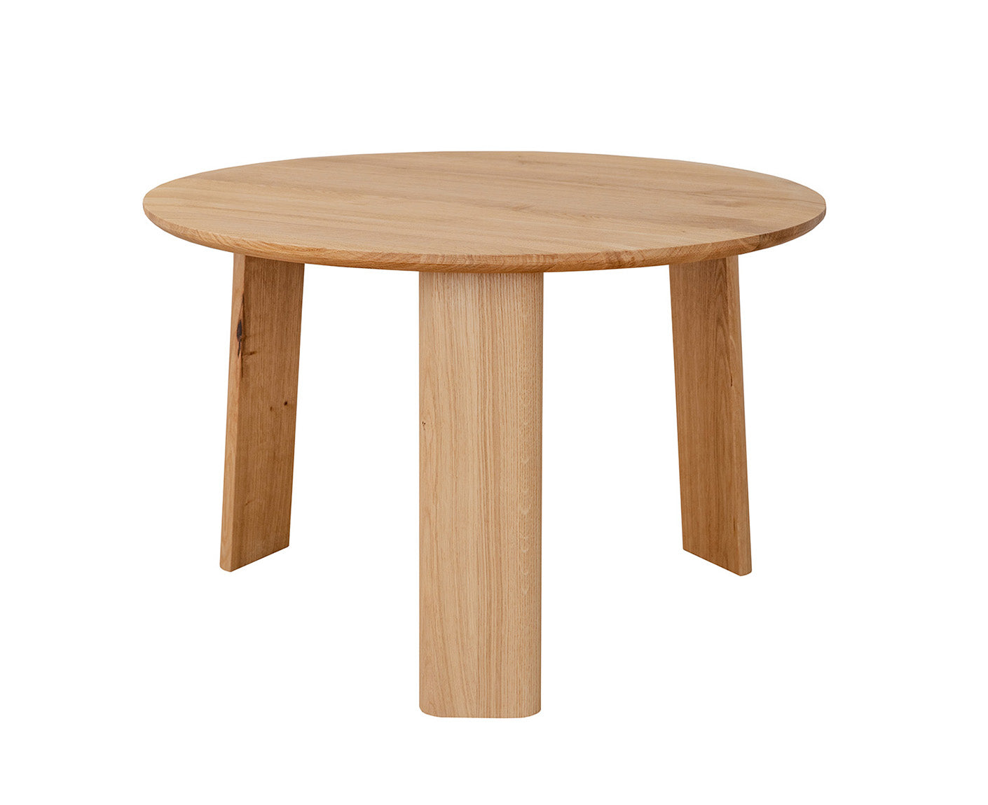 Monty Couchtisch Beistelltisch Ø 61 cm Massivholz geölt