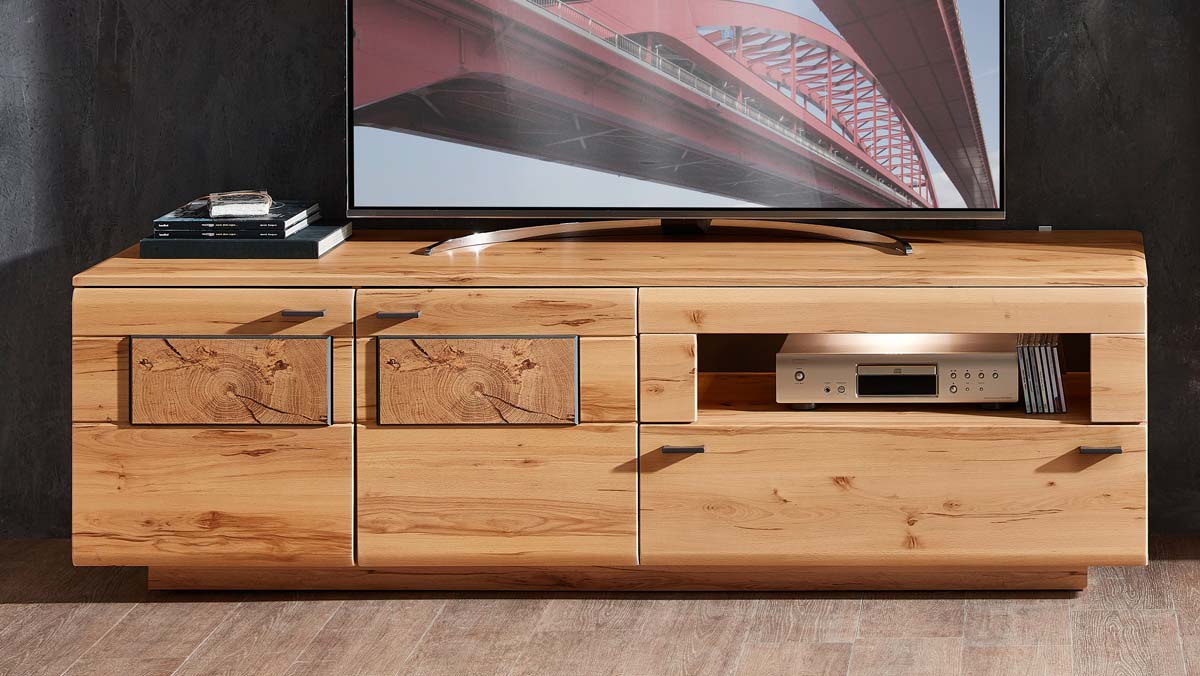 Madera Lowboard, fertig montiert, Kernbuche MDF