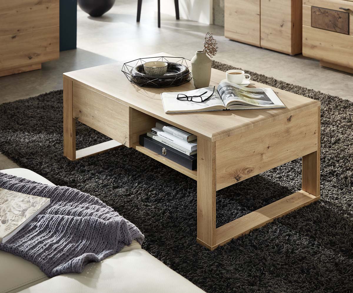 Madera II Wohnzimmer Komplettset 3, fertig montiert, Artisaneiche MDF