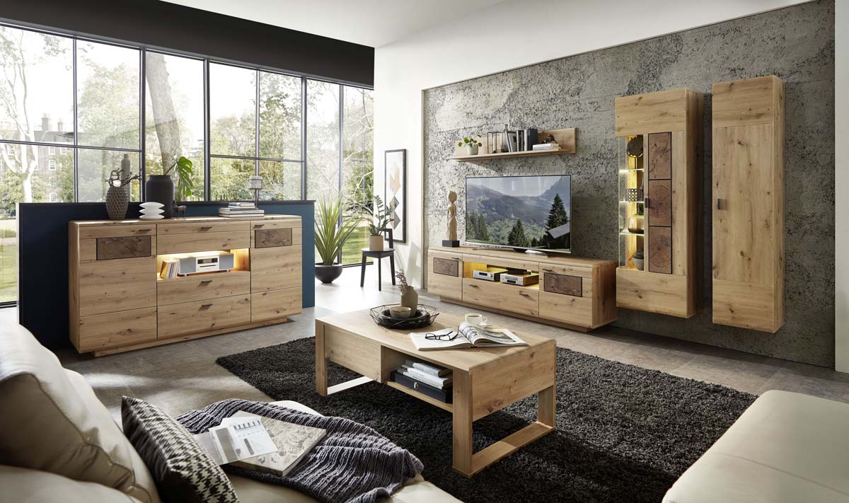 Madera II Lowboard, fertig montiert, Artisaneiche MDF