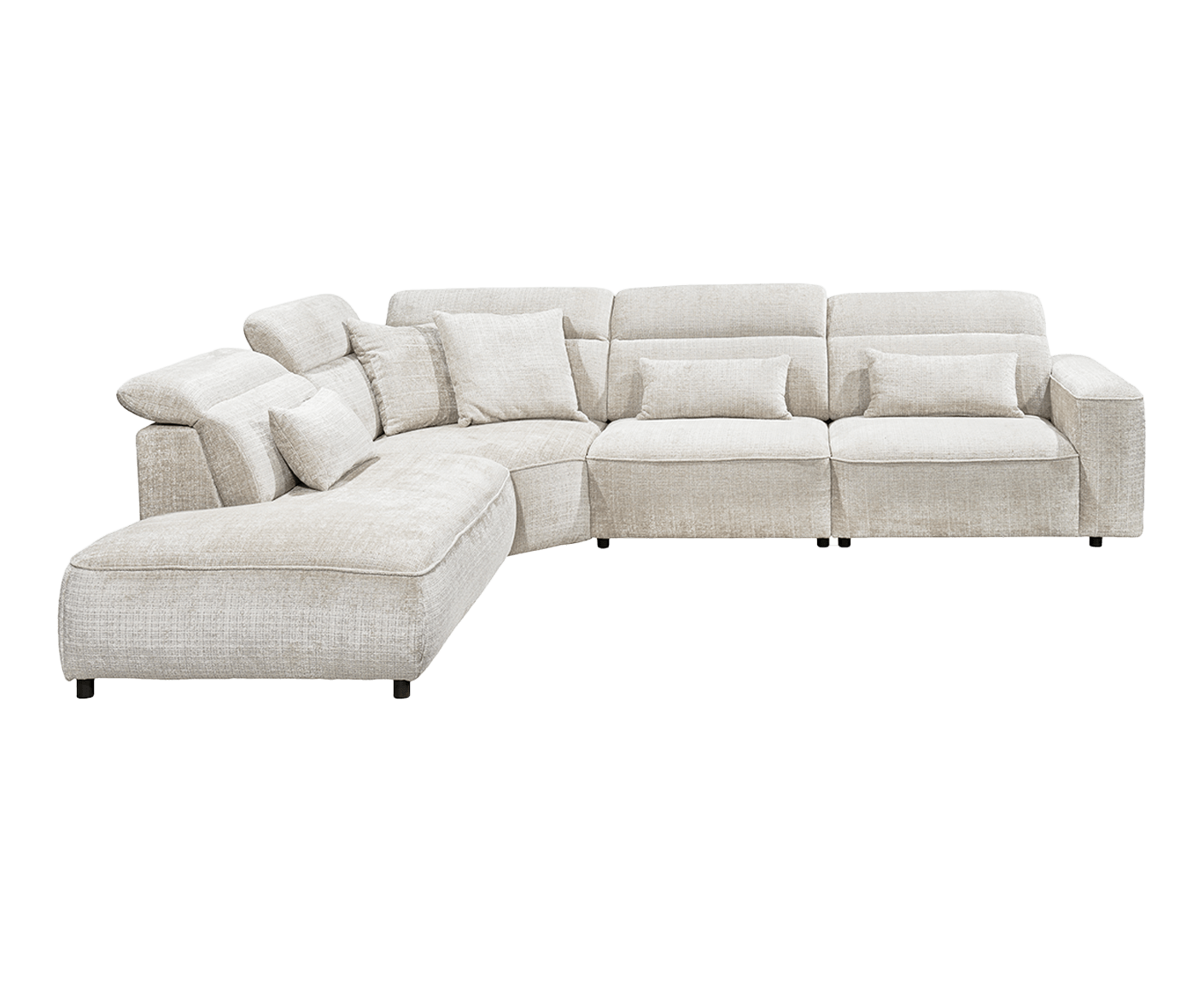 Mansfield Ecksofa 339 x 285 cm, mit verstellbaren Kopfstützen