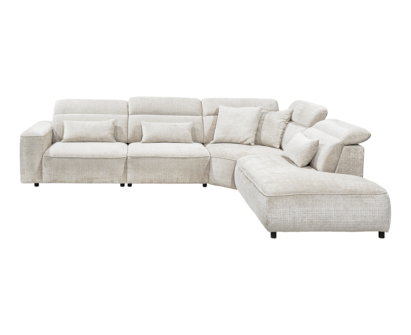 Mansfield Ecksofa 339 x 285 cm, mit verstellbaren Kopfstützen