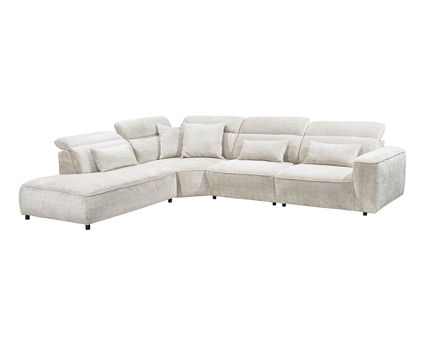 Mansfield Ecksofa 339 x 285 cm, mit verstellbaren Kopfstützen