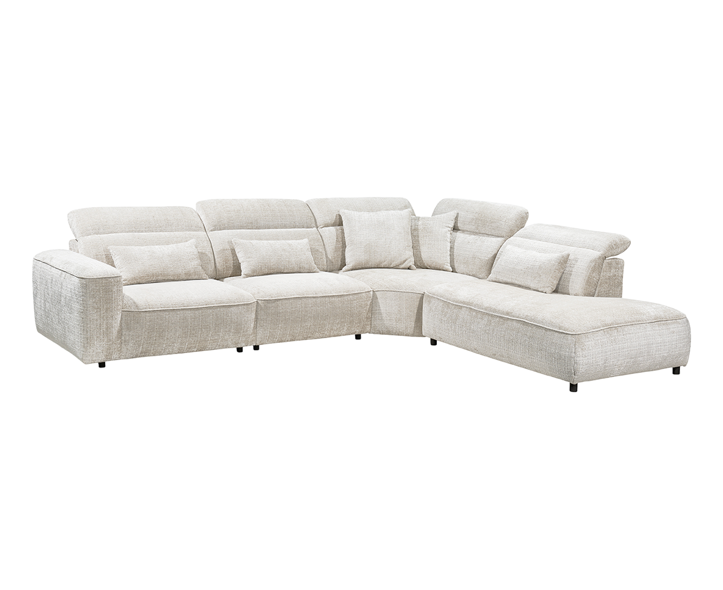 Mansfield Ecksofa 339 x 285 cm, mit verstellbaren Kopfstützen