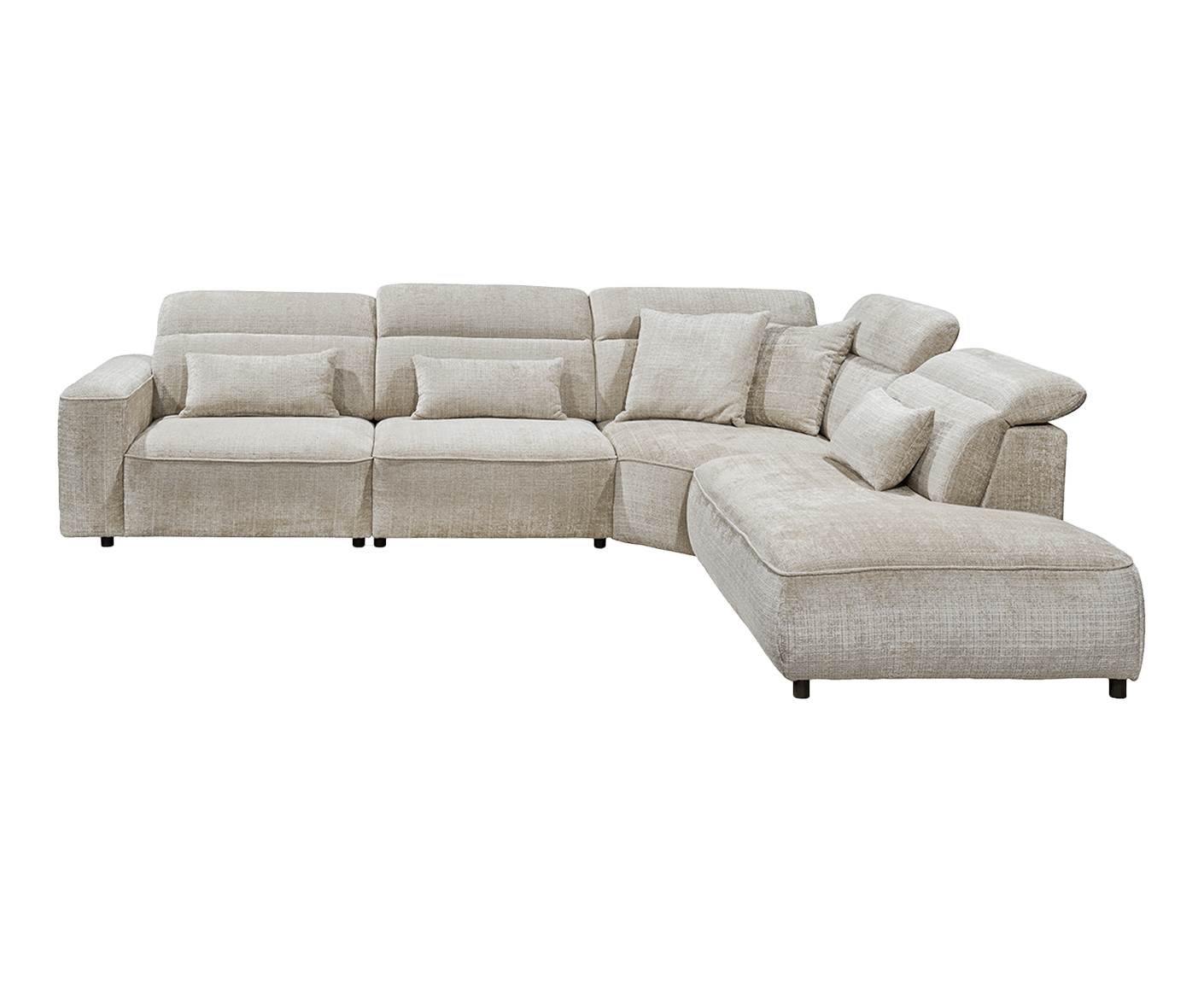 Mansfield Ecksofa 339 x 285 cm, mit verstellbaren Kopfstützen
