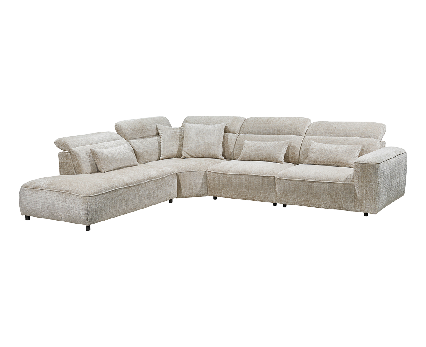 Mansfield Ecksofa 339 x 285 cm, mit verstellbaren Kopfstützen