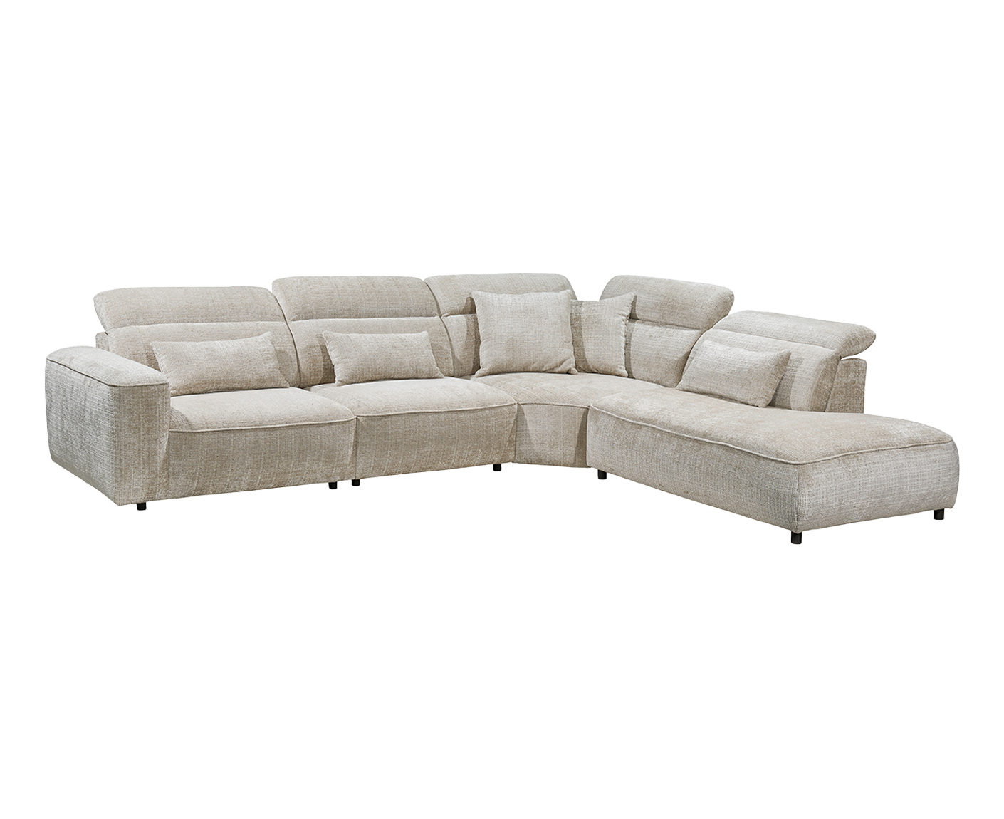 Mansfield Ecksofa 339 x 285 cm, mit verstellbaren Kopfstützen