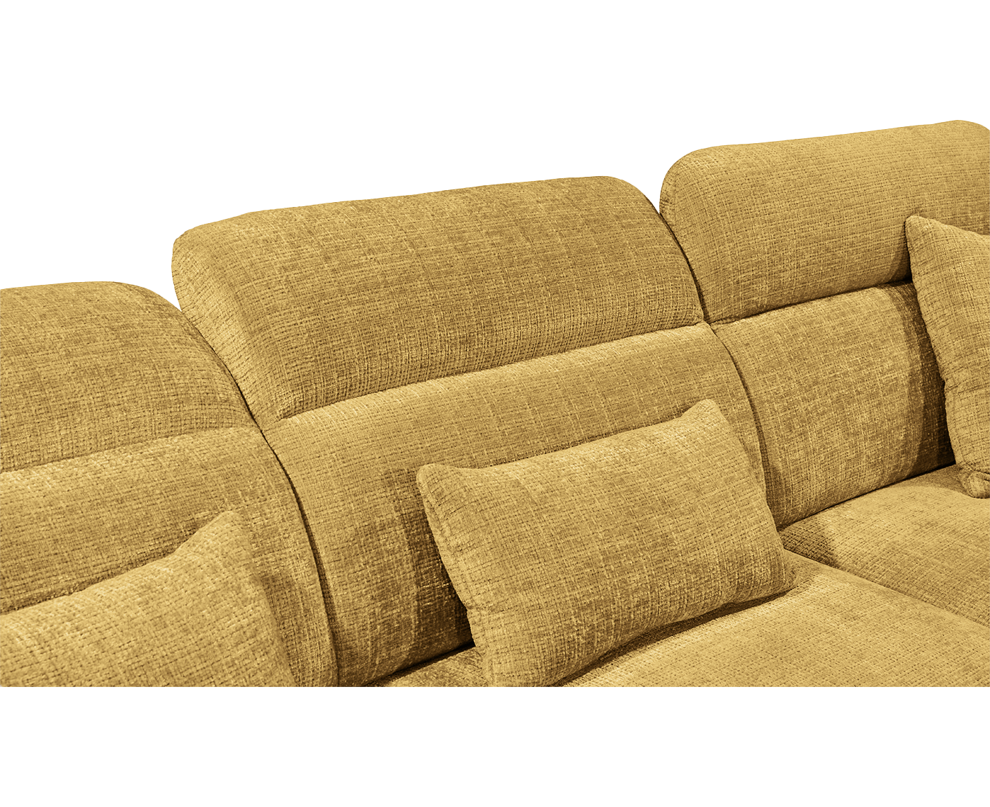 Mansfield Ecksofa 339 x 285 cm, mit verstellbaren Kopfstützen