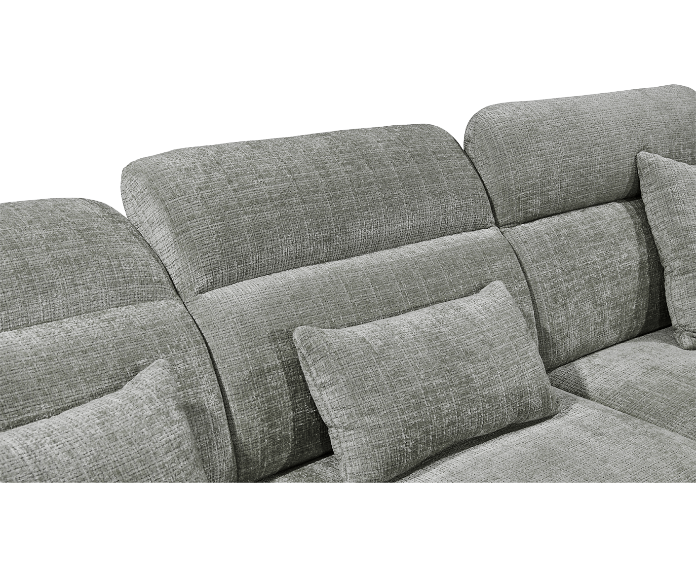 Mansfield Ecksofa 339 x 285 cm, mit verstellbaren Kopfstützen