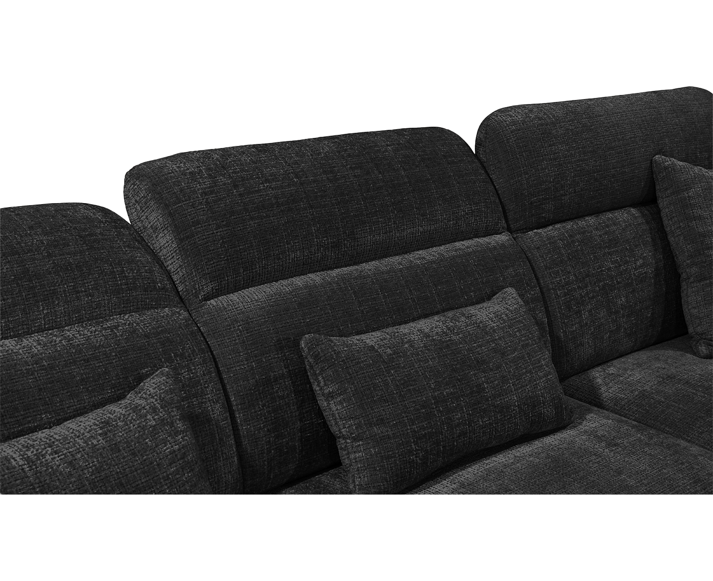 Mansfield Ecksofa 339 x 285 cm, mit verstellbaren Kopfstützen