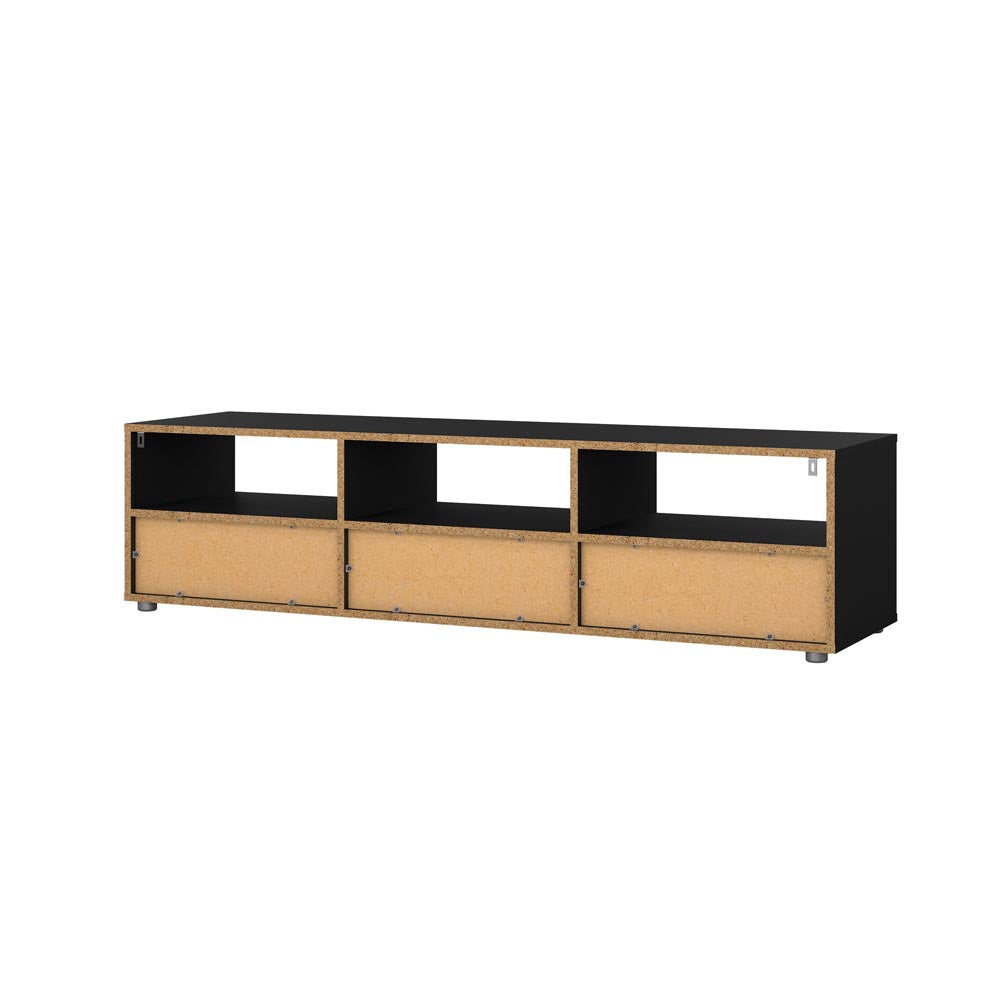 Media Lowboard / TV-Möbel Schwarz Matt