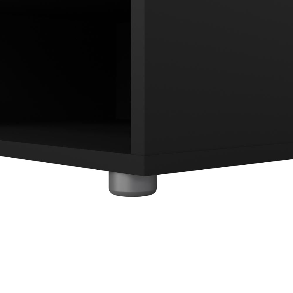 Media Lowboard / TV-Möbel Schwarz Matt