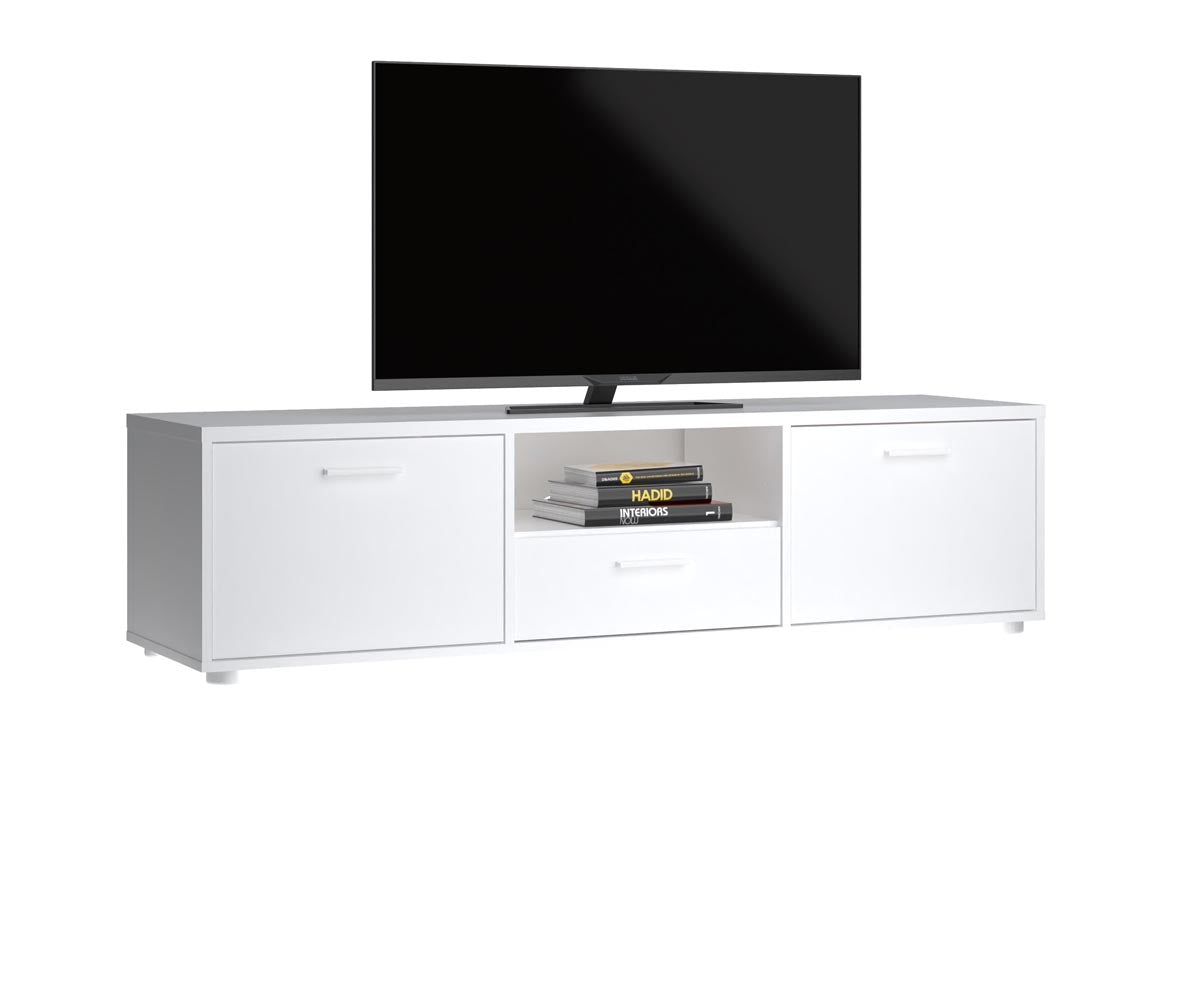 Media Lowboard / TV-Möbel Weiß