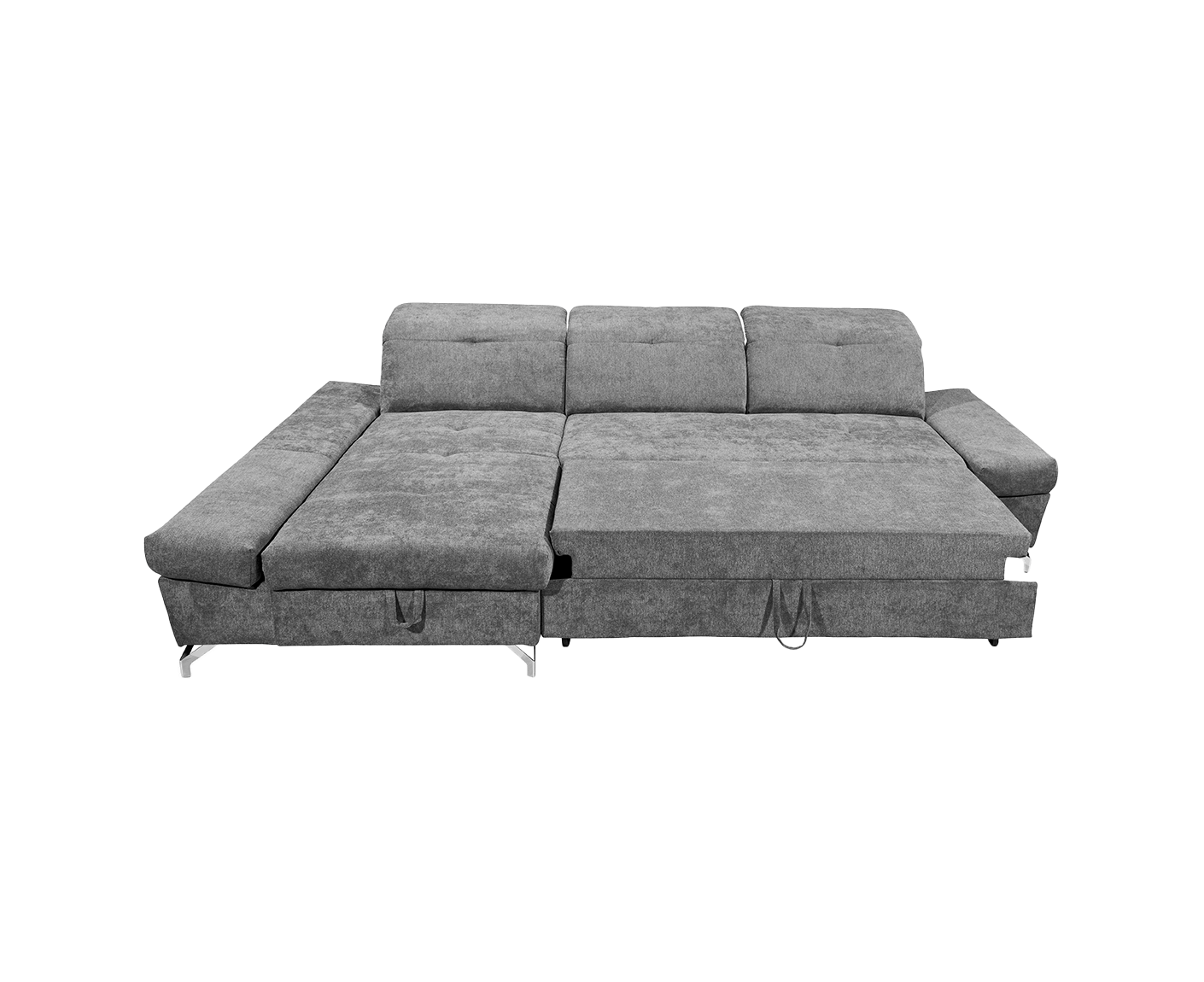 MELFI Ecksofa Longchair 275 x 168 cm, mit Schlaffunktion & Bettkasten
