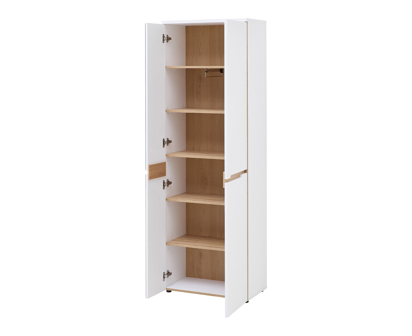 Memphis Garderobenschrank 65x192 cm Weiß supermatt
