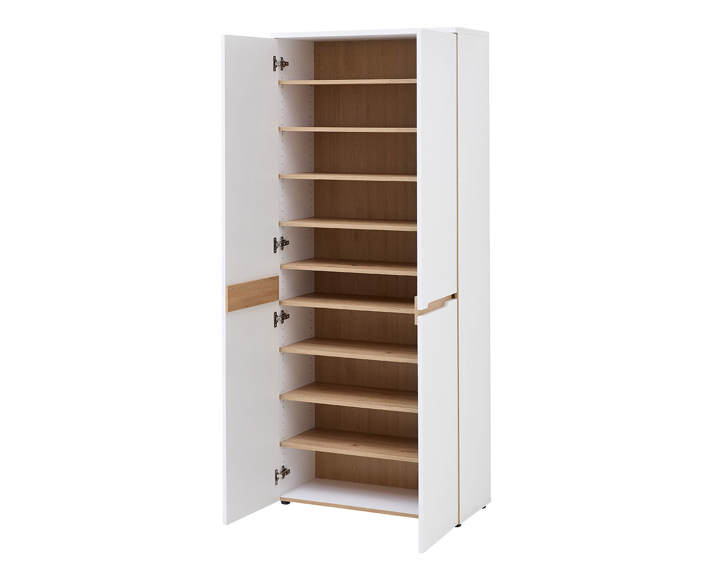 Memphis Schuhschrank 80x192 cm Weiß supermatt