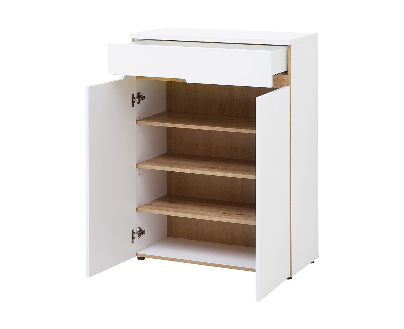 Memphis Schuhschrank 80x107 cm Weiß supermatt